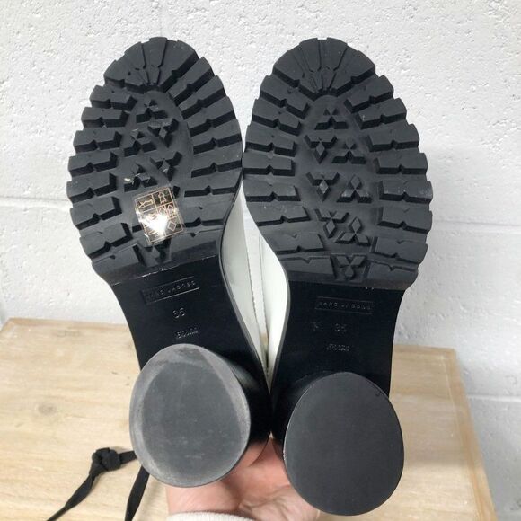 Womens Marc Jacobs White Ryder Lace Up White Boot Size 35 US 5 - Picture 10 of 13